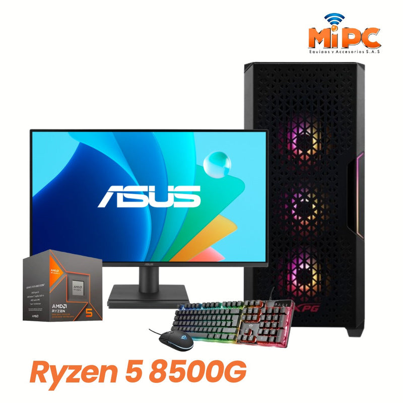 Computador Ryzen 5 8500g, Monitor, Teclado y Mouse Gamer