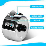 Contador Manual 4 Dígitos Clicker Personas Eventos Bar Vigilante RF 8025