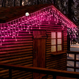 Cortina LED Intercalada 10 Metros 360 LED Decoración Navidad Fucsia LED360L