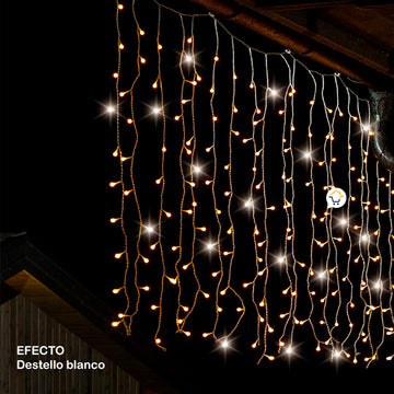 Cortina Led Destellos Luces Navidad 6x1 M 240 Led 1330b