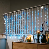 Cortina Luz LED 9x1M 360L Destellos Extensión Navidad 1341B