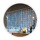 Cortina Luz LED 9x1M 360L Destellos Extensión Navidad 1341B