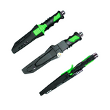 Cuchillo Para Buceo Acuático Táctico Pesca + Estuche y Correas 313V