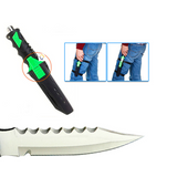 Cuchillo Para Buceo Acuático Táctico Pesca + Estuche y Correas 313V