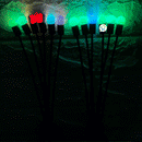 Luces de Hadas Luciérnagas x2 LED Jardín Panel Solar 6 Luces Impermeables C2003