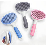 Cepillo Para Perros Y Gatos Con Expulsador De Pelo Color Rosa