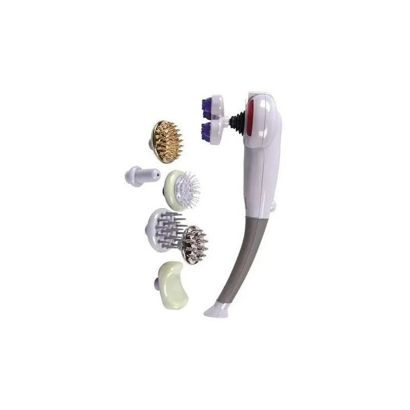 Masajeador Relajador Magic Massager 7 En 1 + Puntas Color Gris 110v