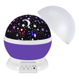 Lampara Proyector Rotatoria Cielo Estrellas Noche Alumbra Color De La Estructura Morada