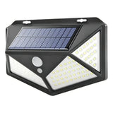 Lámpara Solar 100 Luces Led Exteriores Con Sensor Movimiento Color Negro