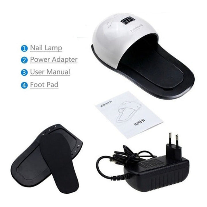 Lampara Led-uv Secado De Uñas Gel 2 En 1 48 Watts Pies