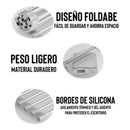 Escurridor De Platos Enrollable Cuadrado De Acero Color Gris