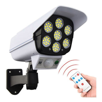 Lámpara Led Panel Solar Y Sensor De Movimiento Tipo Cámara