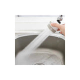 Grifo Ahorrador Giratorio360 Grados Lavaplato Con Extensor Acabado Acero Inoxidable Color Blanco