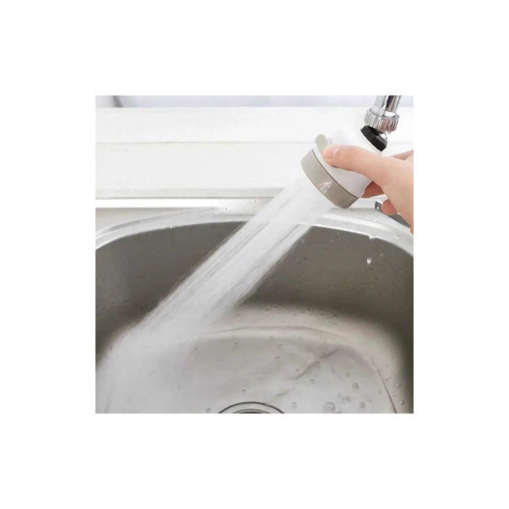 Grifo Ahorrador Giratorio360 Grados Lavaplato Con Extensor Acabado Acero Inoxidable Color Blanco