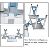 Mesa Plegable Portatil De Aluminio De Picnic Con 4 Asientos