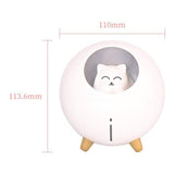 Humidificador De Gato Aromaterapia Led 7 Colores + Esencia