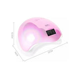 Lampara Para Uñas Metalizada Secador Led/uv 48w Temporizador