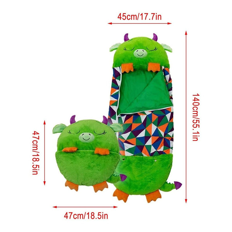 Sleeping Para Niños Bolsa Para Dormir Y Almohada Dragon