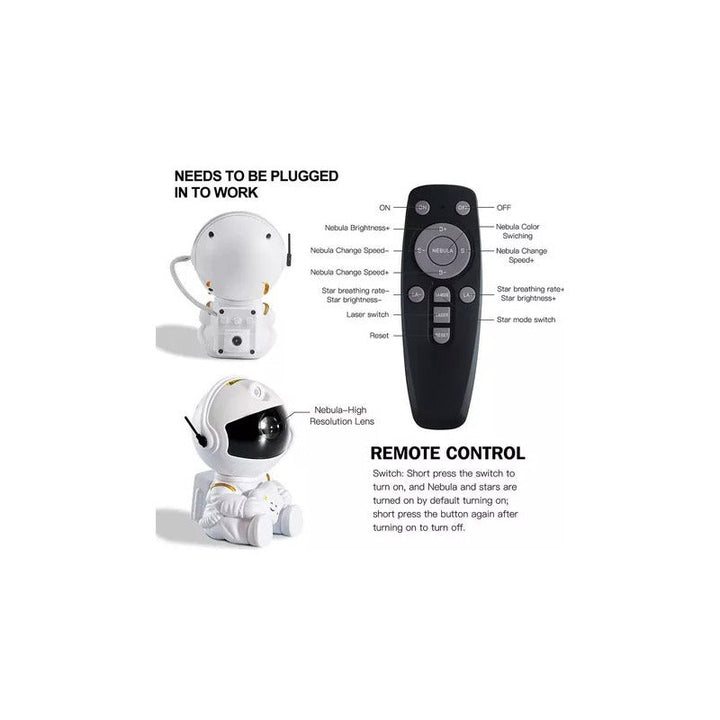 Lámpara De Proyector Galaxias Astronauta Luz Nocturna