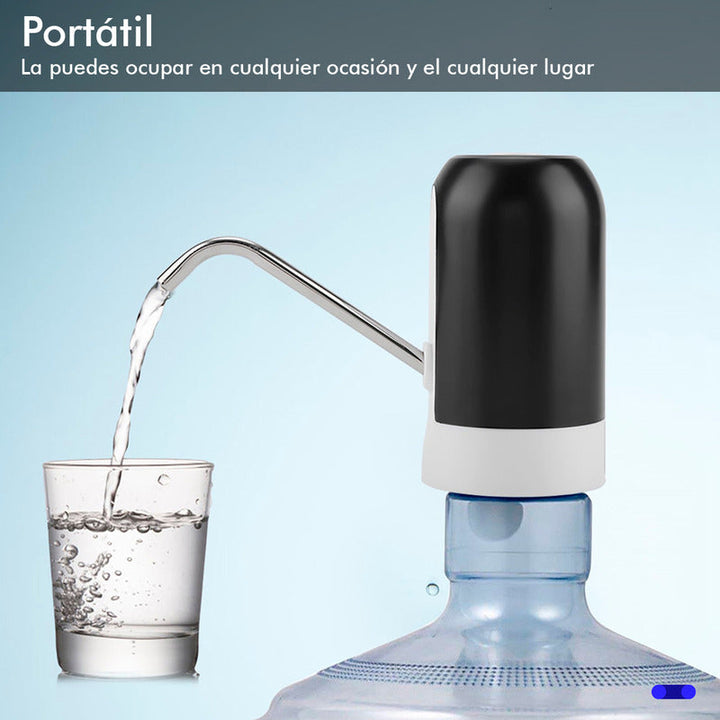 Dispensador De Agua Recargable Para Botellón Bomba Electrica Color Blanco