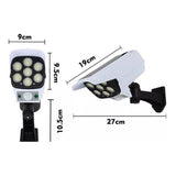 Lámpara Led Panel Solar Y Sensor De Movimiento Tipo Cámara