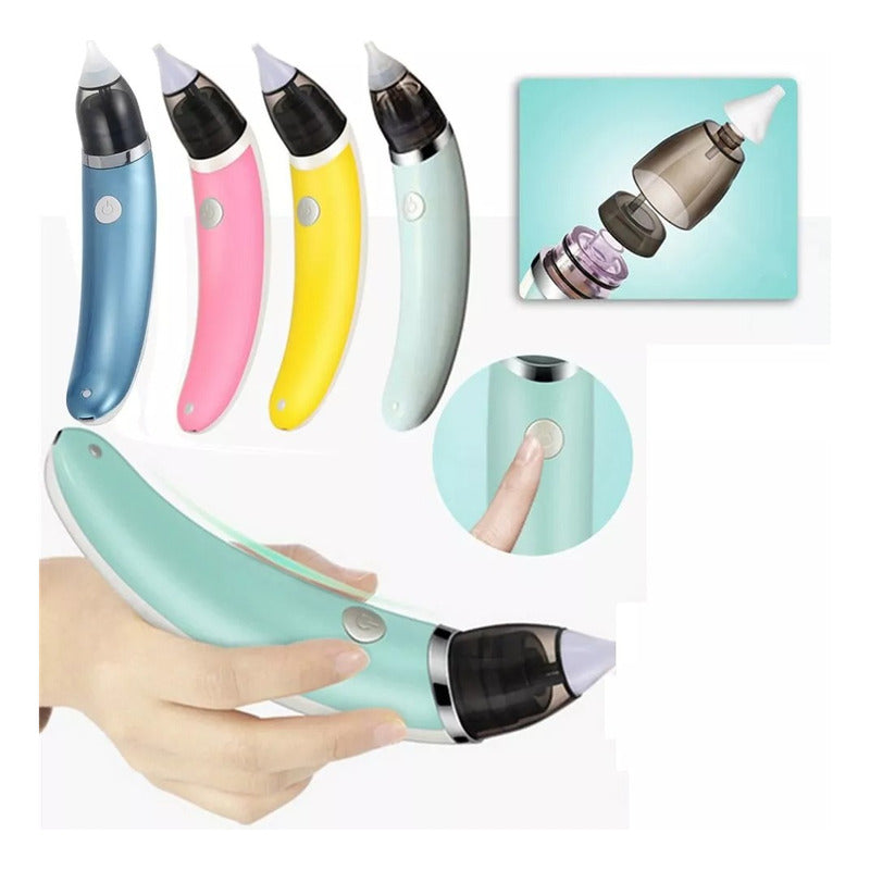 Aspirador Nasal Para Bebes, Saca Mocos, Extractor Eléctrico Color Verde
