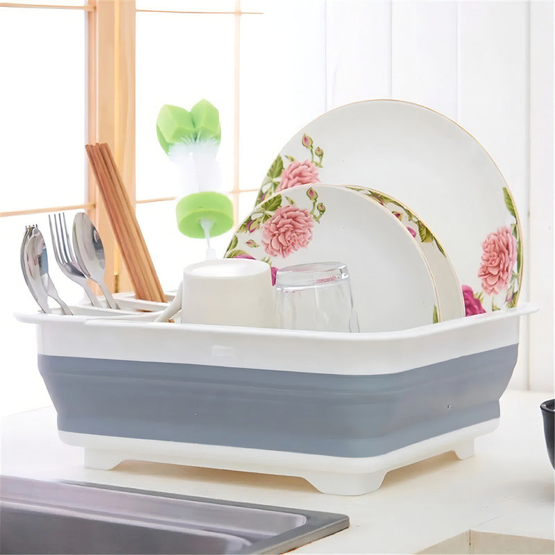 Escurridor De Platos Plegable Secaplatos Color Blanco