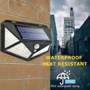 Lámpara Solar 100 Luces Led Exteriores Con Sensor Movimiento Color Negro