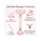 Rodillo Facial Masajeador Doble Cabezal + Piedra Guasha