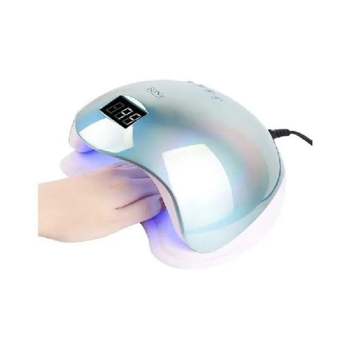 Lampara Para Uñas Metalizada Secador Led/uv 48w Temporizador