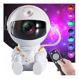 Lampara Astronauta Proyector De Galaxia Nebulosa Y Estrellas Estructura Blanco Pantalla Negro 110v