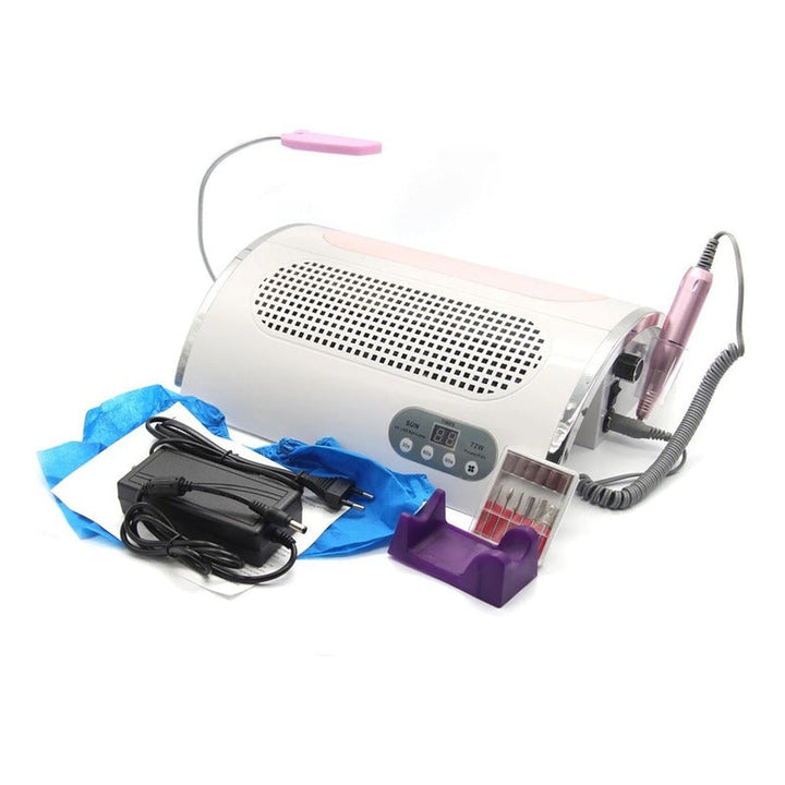 Lampara Uñas 3 En 1 Pulidor, 54w, 25000rpm Ventilador