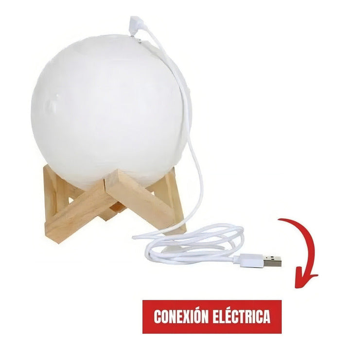 Humificador Difusor Aroma Lámpara Luna Luces Led Eléctrico Color Segun Disponibilidad 110v