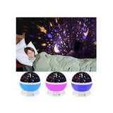 Lampara Rotatoria Proyector Cielo Estrellas Noche Dormir Luz Estructura Unisex