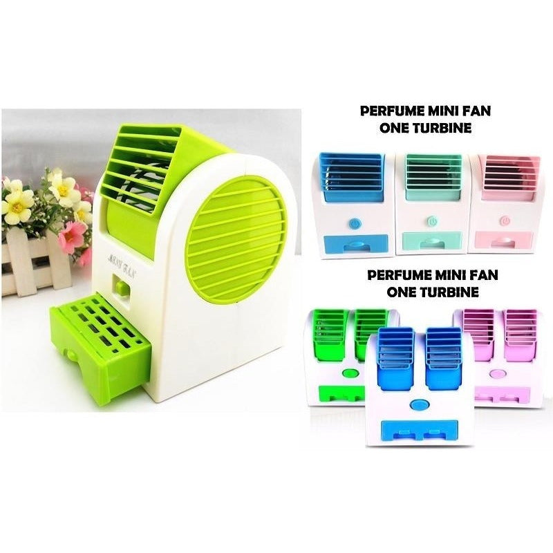 Ventilador Aire Acondicionado Portatil Usb Doble Turbina