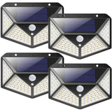 Lampara De Panel Solar Para Exteriores De 100 Led Sensor X4