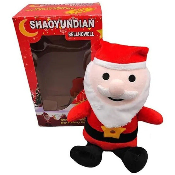 Peluche Muñeco Proyector De Luces Santa Navideño Musical