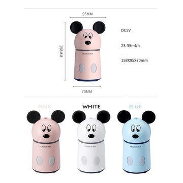 Humidificador Difusor Aromaterapia Usb Mickey Luz Led