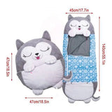 Sleeping Para Niños Bolsa Para Dormir Y Almohada Lobo