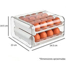 Canasta Porta Huevos Organizador X24 Con Tapa Cocina Nevera