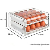 Canasta Porta Huevos Organizador X24 Con Tapa Cocina Nevera