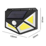 Lampara De Panel Solar Para Exteriores De 100 Led Sensor X4