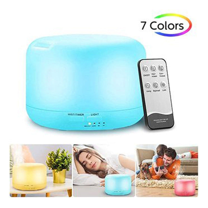 Difusor Aroma Grande 500 Ml Ambientador Luz Led Color 4420