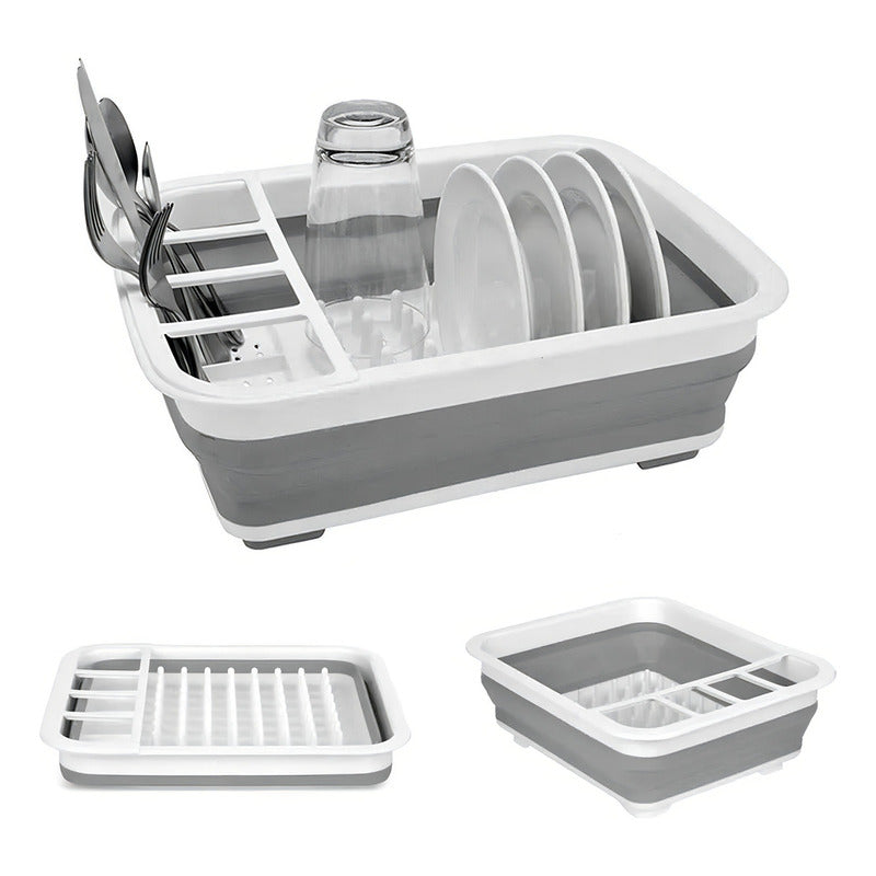 Escurridor De Platos Plegable Secaplatos Color Blanco