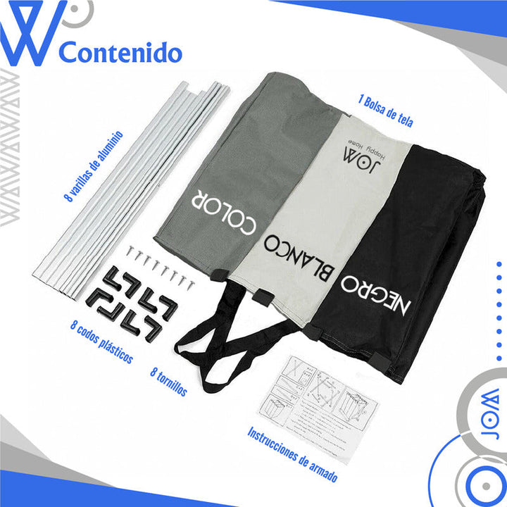 Cesta Cesto Canasta De Ropa Sucia Triple Compartimiento