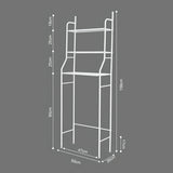Organizador De Baño Estantería Mueble Ahorrador De Espacio 3 Color Blanco