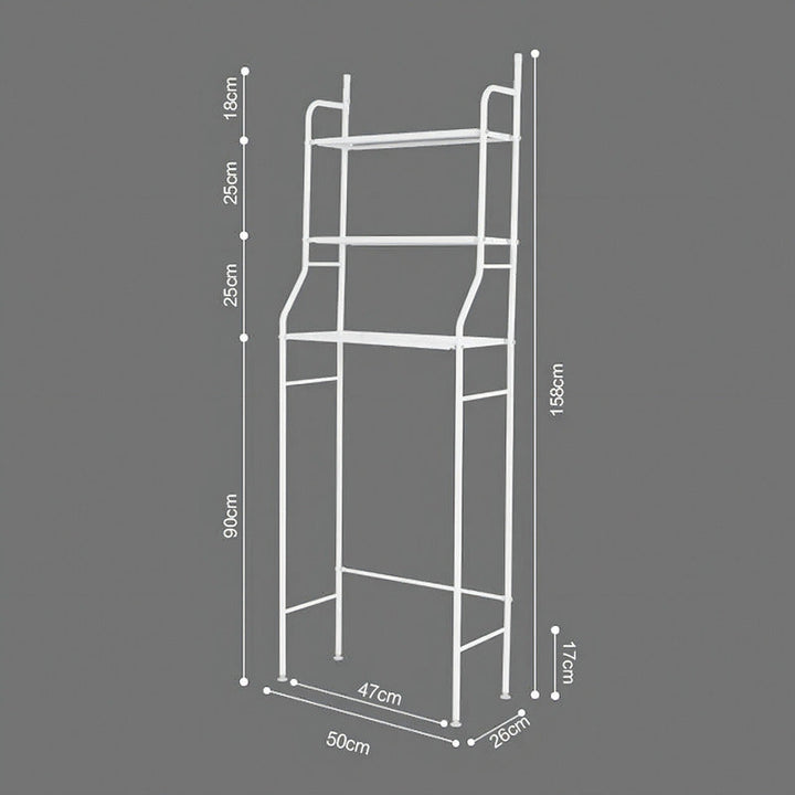 Organizador De Baño Estantería Mueble Ahorrador De Espacio 3 Color Blanco