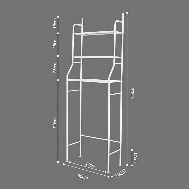 Organizador De Baño Estantería Mueble Ahorrador De Espacio 3 Color Blanco