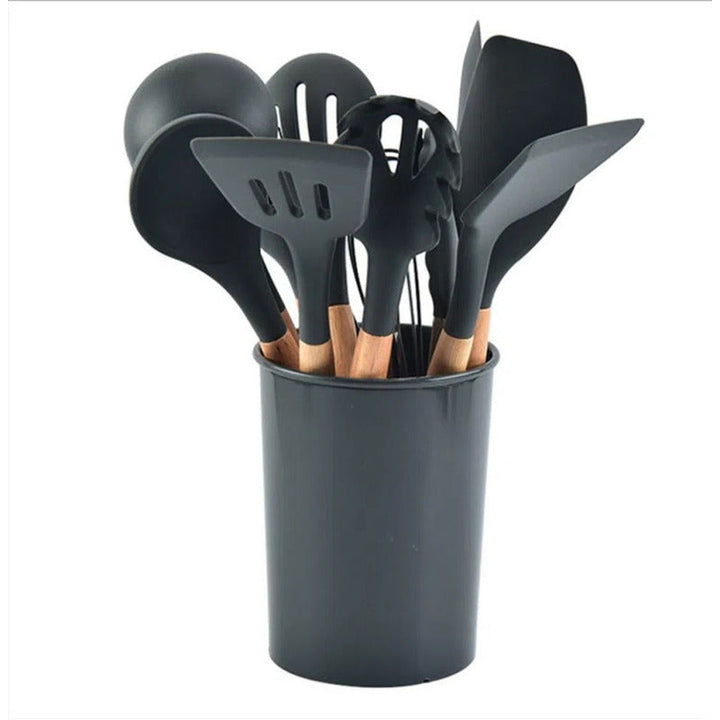 Set 12 Utensilios De Cocina Silicona Resistente Al Calor