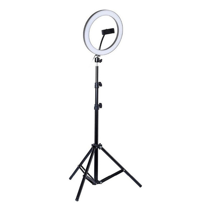 Diaz Home Dxltripled210 Aro De Luz 26 Cm Con Trípode Profesional 2 Metros De Altura Color De La Estructura Negro 220v